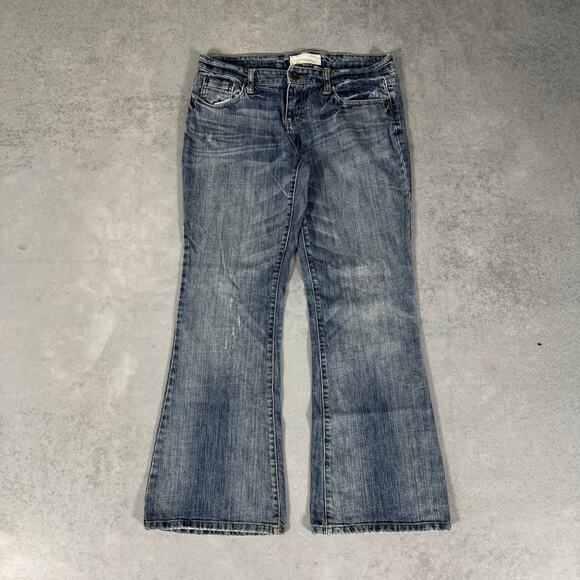 Maurices Molliflare Flare Denim Medium Wash Jeans - Size: 7/8 Short - Picture 1 of 7